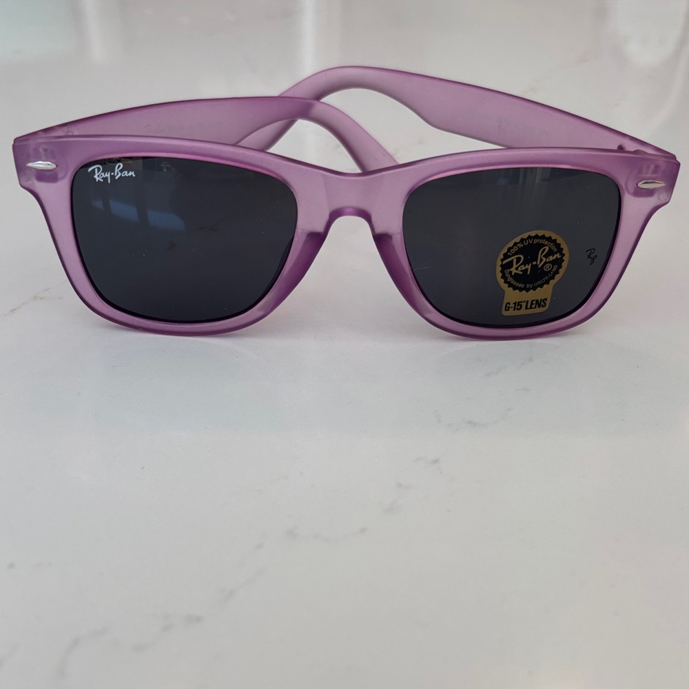 Ray‑Ban Purple Original Wayfarer Sunglasses with Case NWT - Picture 2 of 14